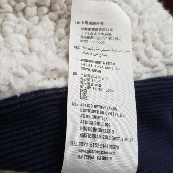 ABERCROMBIE Hoodie Fitch Navy Blue Logo  Women Hollister Size Zip Women'… - Picture 11 of 14